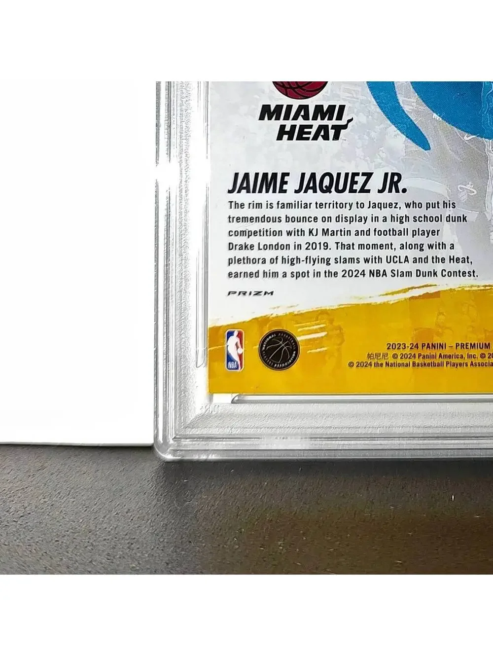 Jaime Jaquez Jr. 2023 Panini Hoops Premium Attack the Rack #1 Disco Prizm PSA 9